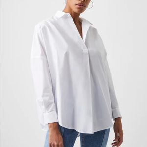 French Connection Rhodes poplin top